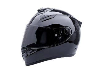 a black motorcycle helmet with a visor