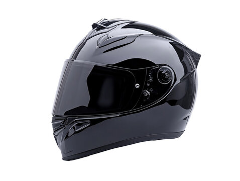 a black motorcycle helmet with a visor