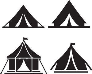 Tent silhouette, Tent icon, Tent vector, 