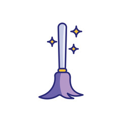 Magic Broom vector icon