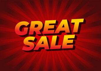Great sale. Text effect in good colors with 3D style
