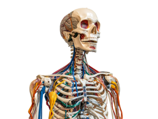 a model of a human skeleton