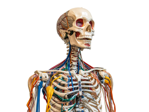 a model of a human skeleton