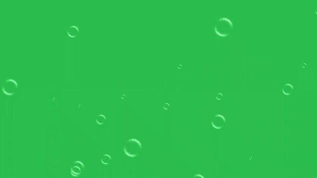Water drops on green screen motion graphic effects.