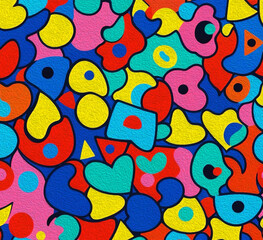 Irregular shapes. Fashionable abstract background painted with oil paint.