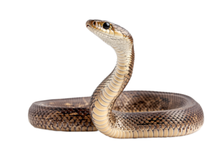 a snake with its head up
