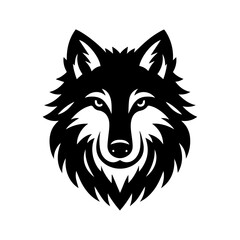 Fototapeta premium simple wolf head vector logo design