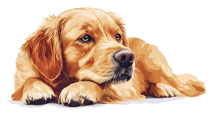 A versatile clip art of a dog on a white background, featuring a clean and clear depiction of the dog in a simple yet charming style. The design highlights the dog's key features and expressions, 