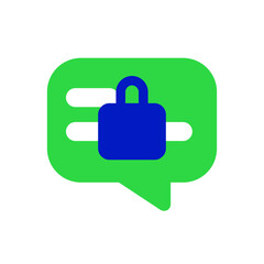 illustration of a icon secured messages