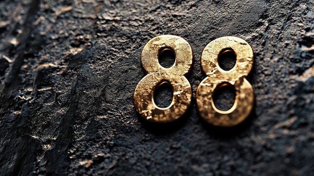 Weathered Textured Architectural Patterns of Vintage Numerals