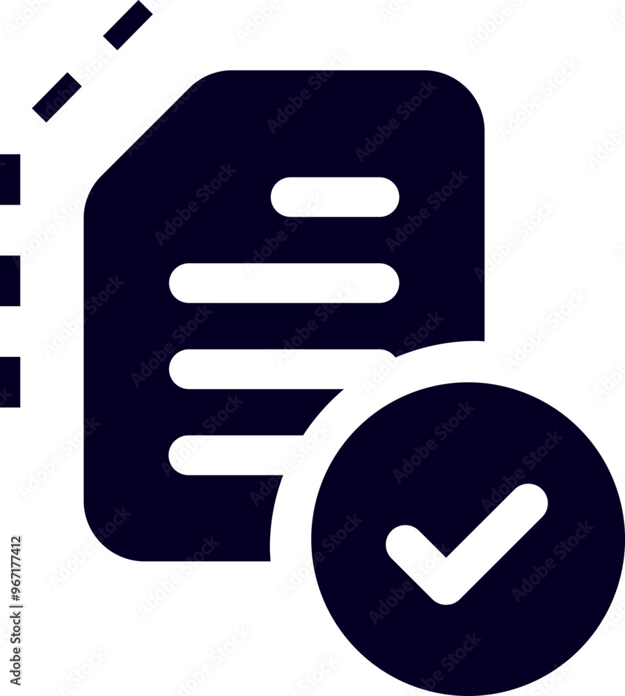 Canvas Prints illustration of a icon document checkmark