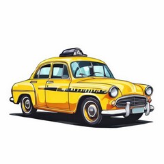 the AI Image Generator, Yellow taxi at New York