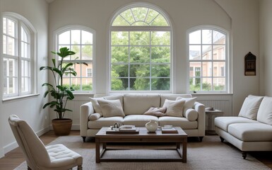 Fototapeta premium Modern luxury living room with elegant decor and minimalistic design..