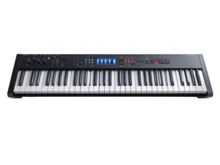 a piano keyboard with buttons and buttons