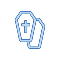 Obraz premium Coffin vector icon