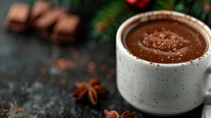 Rich Chocolate Fondue Snowy Landscape Water Ref