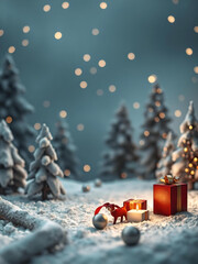 Warm and cozy Christmas card with a copy space