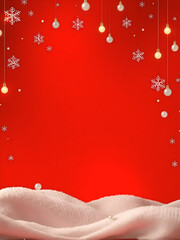 Warm and cozy Christmas card with a copy space