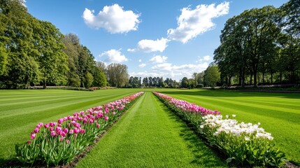 Obraz premium Blooming Beauty: Captivating Floral Garden Bursting with Vibrant Nature Scenery