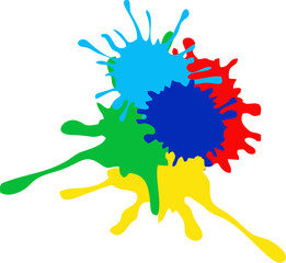 Colorful Watercolor Splash Splatter Stain