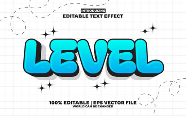 Level editable text effect in new modern trend style