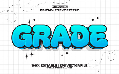 Grade editable text effect in new modern trend style