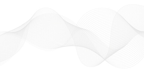 Abstract glowing frequency sound wave blend lines and twisted curve lines background. Digital frequency track equalizer. Stylized line art Vector illustration. 