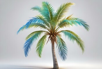 An isolated tree on white and different colour  background
