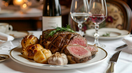 Roast Lamb With Rosemary Traditional Dining