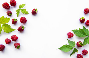 Fresh organic ripe raspberry