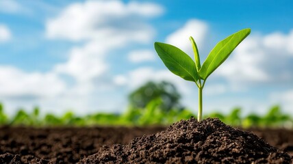 Rural landscape with integrated industrial technology, promoting sustainable development