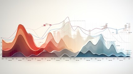A detailed and realistic finance graph with a matte finish, set against a white background. The graph displays financial data with clear, precise lines and markers, emphasizing accuracy and profession