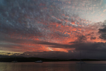 Fototapeta premium Scenic moody sunset over Port Douglas in Queensland, Australia.