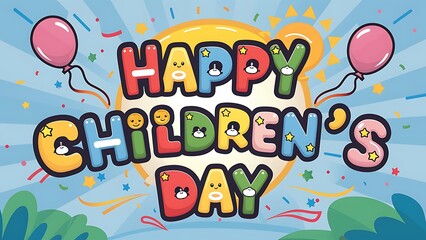 Children’s Day, Universal Children’s Day, Poster, Banner, Happy,
