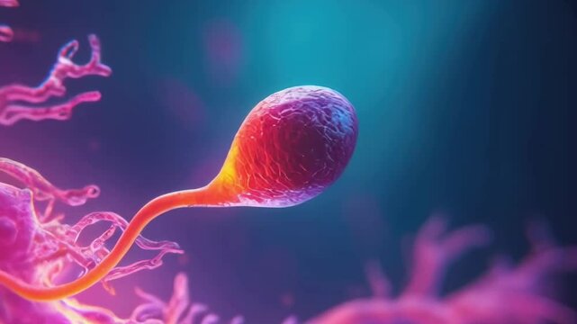 3d render of sperm cell