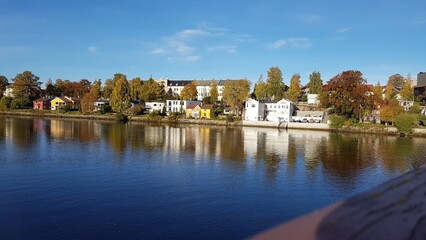 Buildings by the riverside
