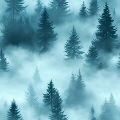 Obraz premium foggy forest background