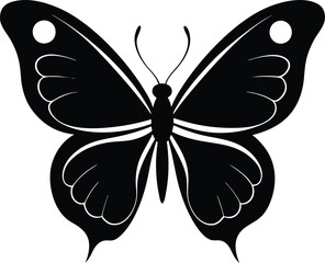 black butterfly vector illustration silhouette, Print