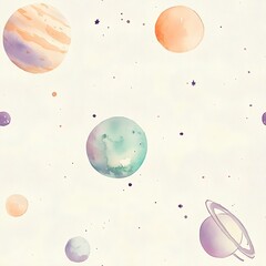 Fototapeta premium background with planets