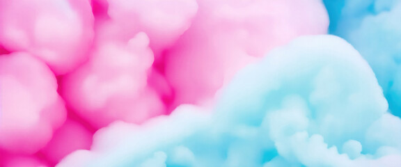 Fototapeta premium Vibrant Close-Up of Colorful Cotton Candy Texture Background