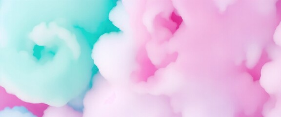 Vibrant Close-Up of Colorful Cotton Candy Texture Background
