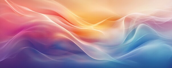 Abstract colorful wave pattern in soft gradient colors, artistic background. Creativity and design concept