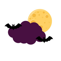 Halloween Moon and Cloud