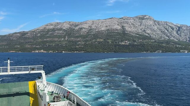 Ferry on his way to Lastovo island