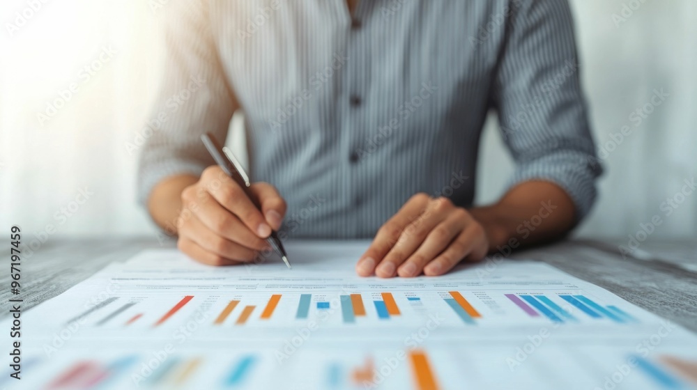 Poster professional business analyst thoroughly researching and designing a comprehensive report on effecti