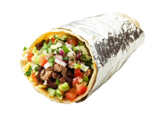 a burrito wrapped in foil