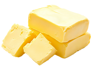 a block of butter with a few cubes