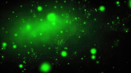 Fototapeta premium Dark Green Glow Particle Abstract Digital Background