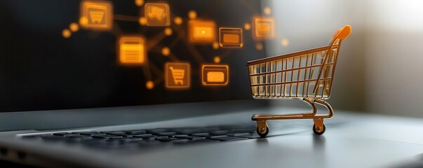 A connected network of small businesses using integrated payment systems for seamless online transactions, small business ecommerce, payment unification