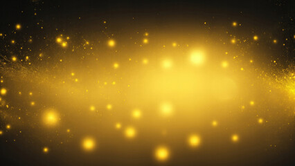 Dark Yellow Glow Particle Abstract Digital Background